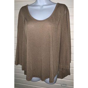 We The Free People SMALL Flax Jersey Tambourine Top Oversized Swing Trapeze Tee